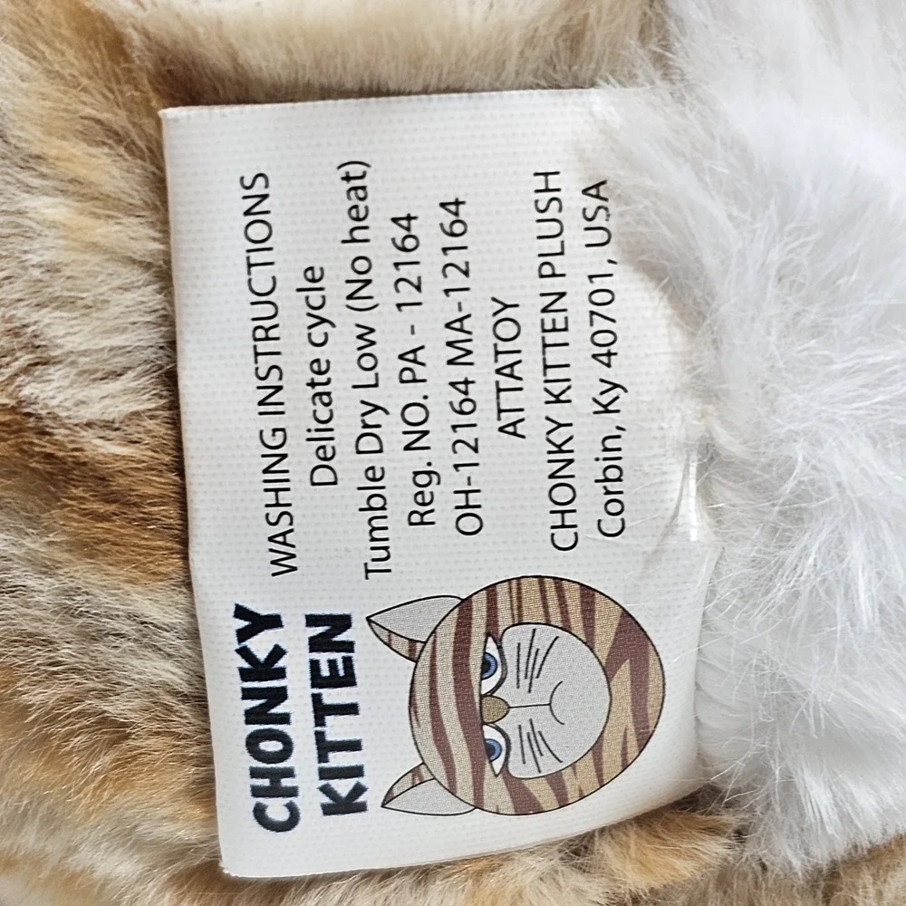 Attatoy Chonky Kitten Grumpy Taco‎ Cat Weighted Plush Animal Plump Fun Whimsical